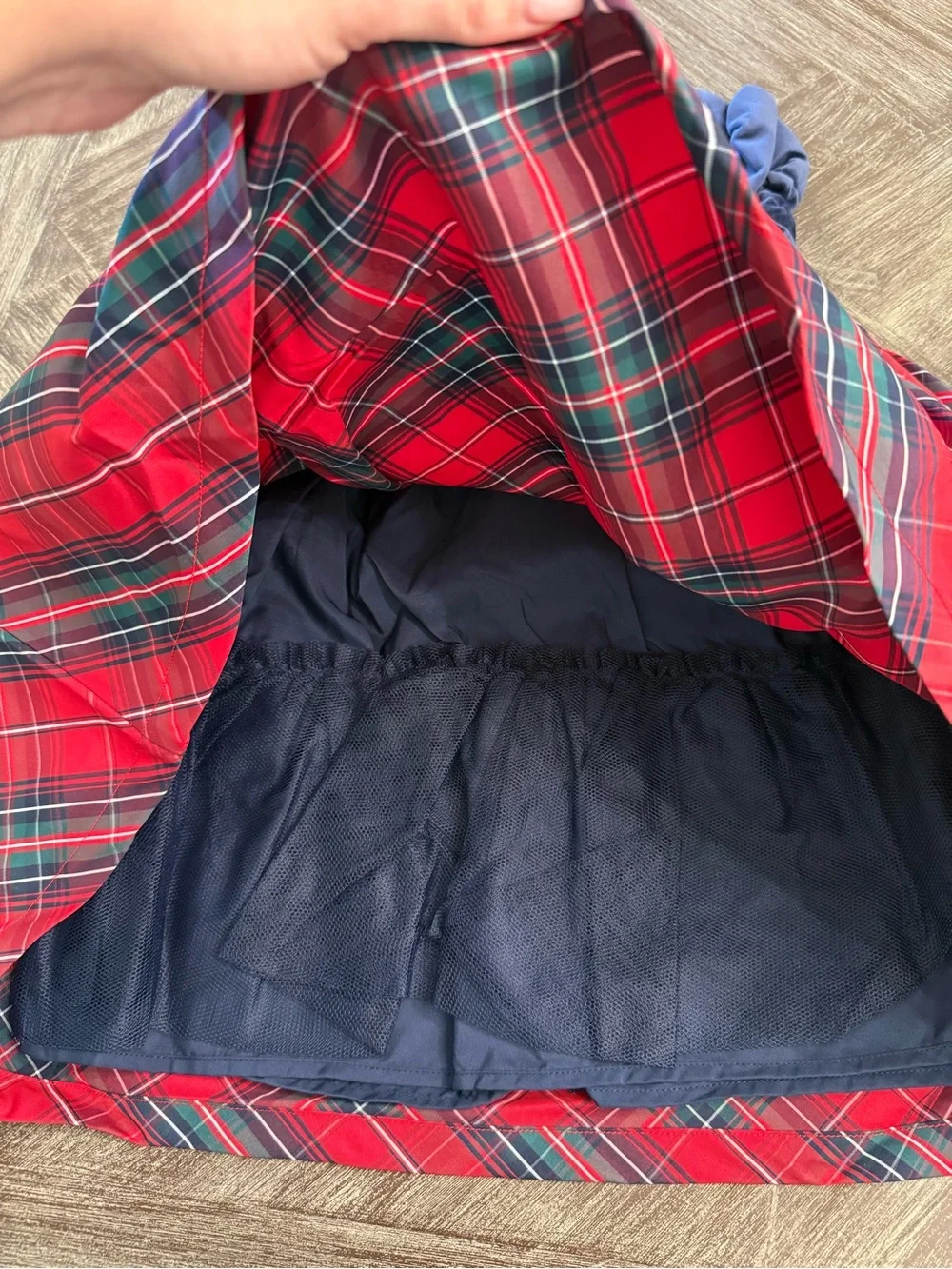 Max Studio Kids Red Plaid & Navy Holiday Dress Set